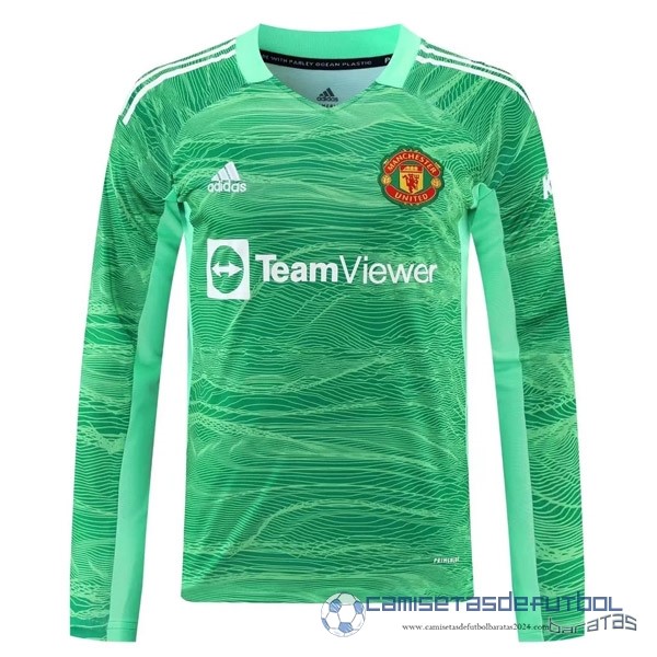 Camiseta Manga Larga Portero Manchester United Equipación 2021 2022 Verde