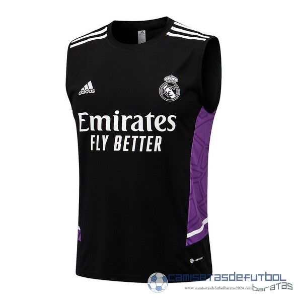 Camiseta Sin Mangas Real Madrid Equipación 2022 2023 Negro Purpura