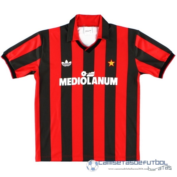 Casa Camiseta AC Milan Retro Equipación 1991 1992 Rojo