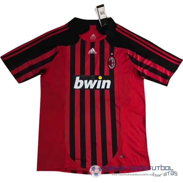 Casa Camiseta AC Milan Retro Equipación 2007 2008 Rojo