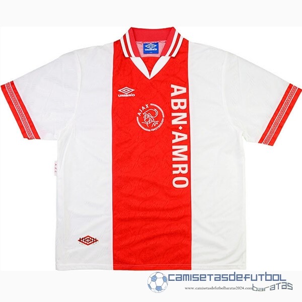 Casa Camiseta Ajax Retro Equipación 1994 1995 Rojo Blanco