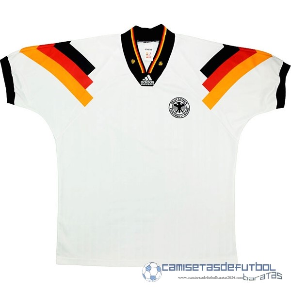 Casa Camiseta Alemania Retro Equipación 1992 1994 Blanco