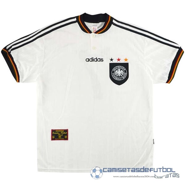 Casa Camiseta Alemania Retro Equipación 1996 Blanco