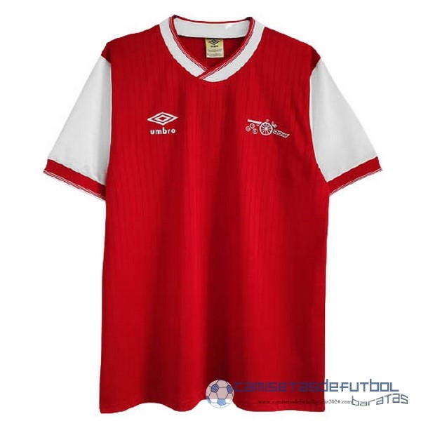 Casa Camiseta Arsenal Retro Equipación 1983 1984 Rojo