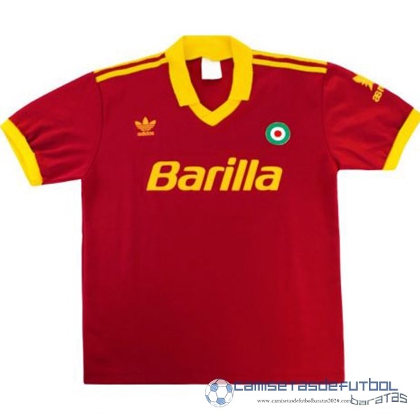 Casa Camiseta As Roma Retro Equipación 1991 1992 Rojo