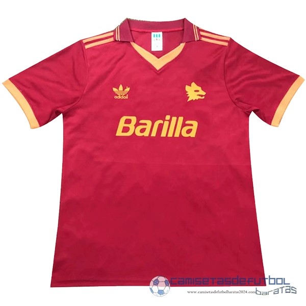 Casa Camiseta As Roma Retro Equipación 1992 1994 Rojo