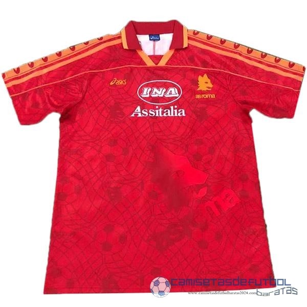 Casa Camiseta As Roma Retro Equipación 1995 1996 Rojo