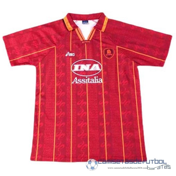 Casa Camiseta As Roma Retro Equipación 1996 1997 Rojo