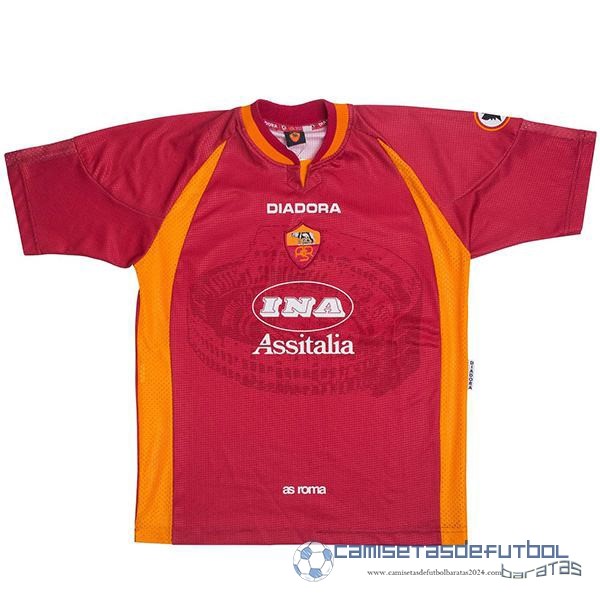 Casa Camiseta As Roma Retro Equipación 1997 1998 Rojo