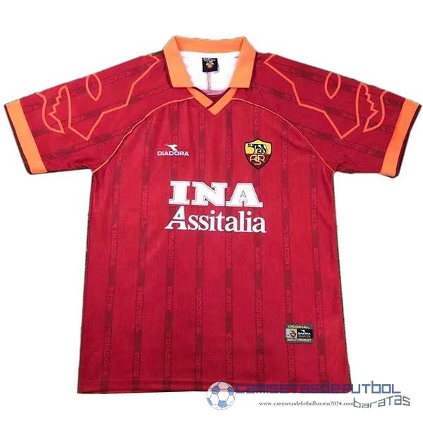 Casa Camiseta As Roma Retro Equipación 1999 2000 Rojo