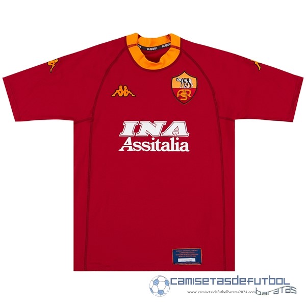 Casa Camiseta As Roma Retro Equipación 2000 2001 Rojo