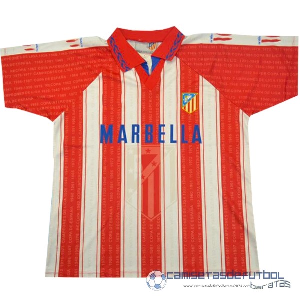 Casa Camiseta Atlético Madrid Retro Equipación 1995 1996 Rojo