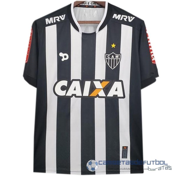 Casa Camiseta Atlético Mineiro Retro Equipación 2016 2017 Negro Blanco