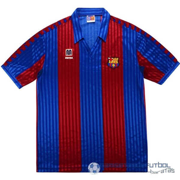 Casa Camiseta Barcelona Retro Equipación 1991 1992 Azul Rojo