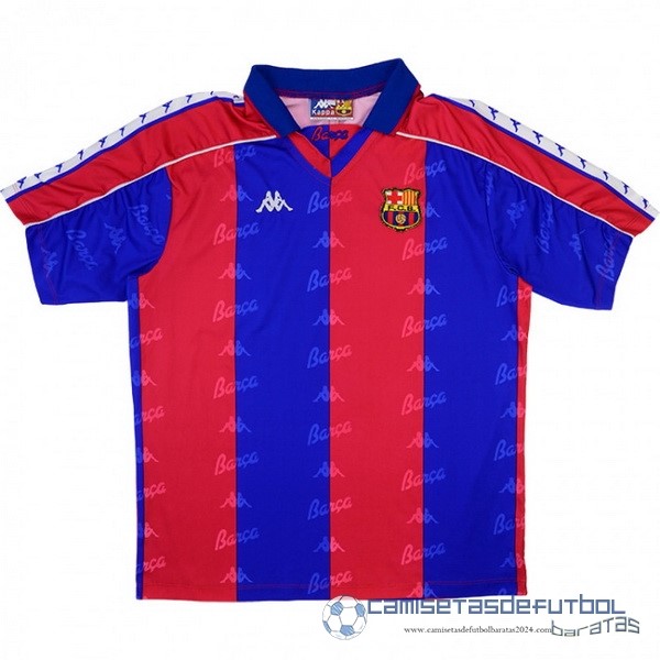 Casa Camiseta Barcelona Retro Equipación 1992 1995 Azul Rojo