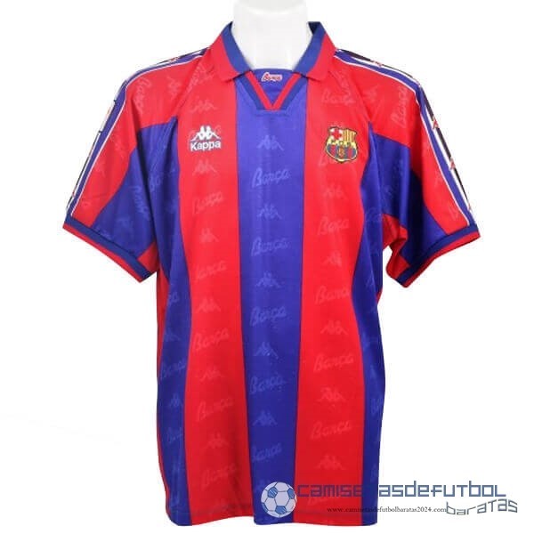 Casa Camiseta Barcelona Retro Equipación 1996 1997 Azul Rojo