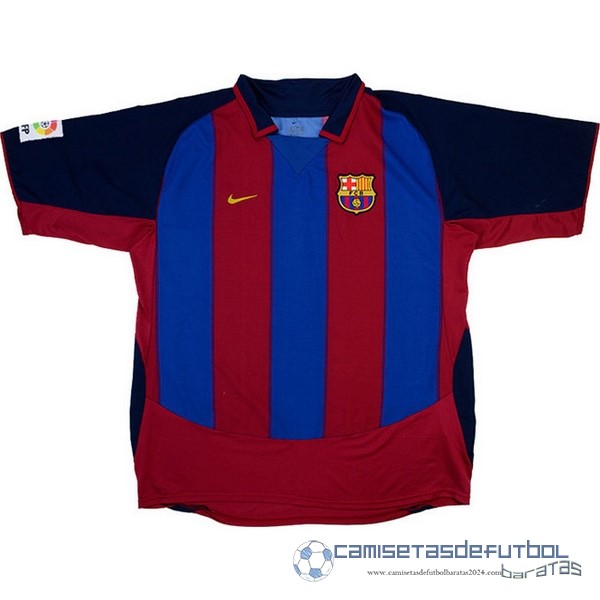 Casa Camiseta Barcelona Retro Equipación 2003 2004 Azul Rojo