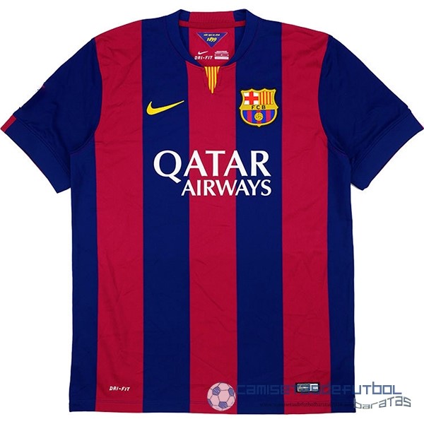 Casa Camiseta Barcelona Retro Equipación 2014 2015 Azul Rojo
