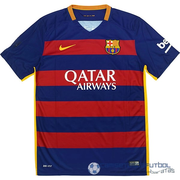 Casa Camiseta Barcelona Retro Equipación 2015 2016 Azul Rojo