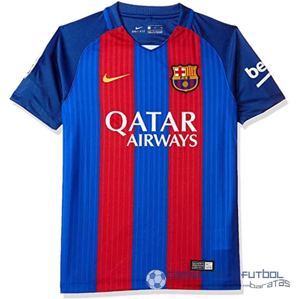 Casa Camiseta Barcelona Retro Equipación 2016 2017 Azul Rojo