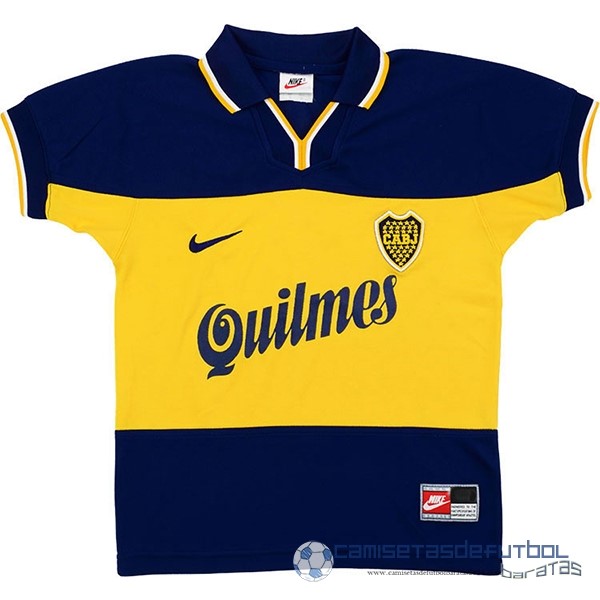 Casa Camiseta Boca Juniors Retro Equipación 1999 Azul Amarillo