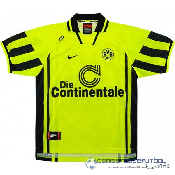 Casa Camiseta Borussia Dortmund Retro Equipación 1996 1997 Amarillo