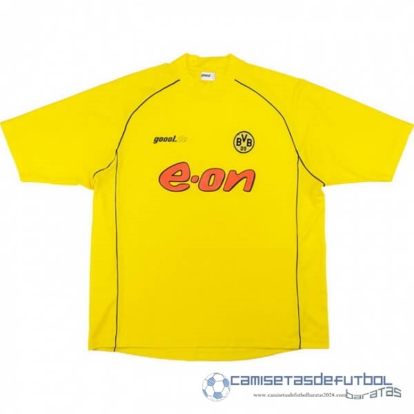 Casa Camiseta Borussia Dortmund Retro Equipación 2002 Amarillo
