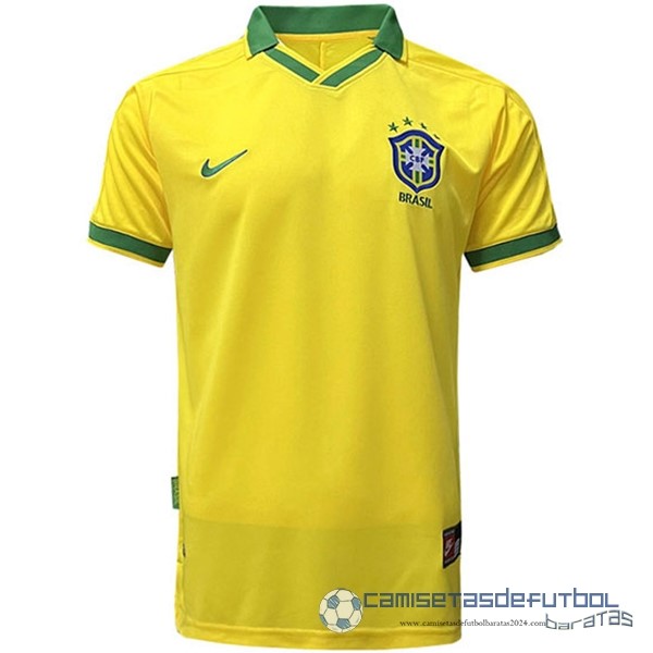 Casa Camiseta Brasil Retro Equipación 1997 Amarillo
