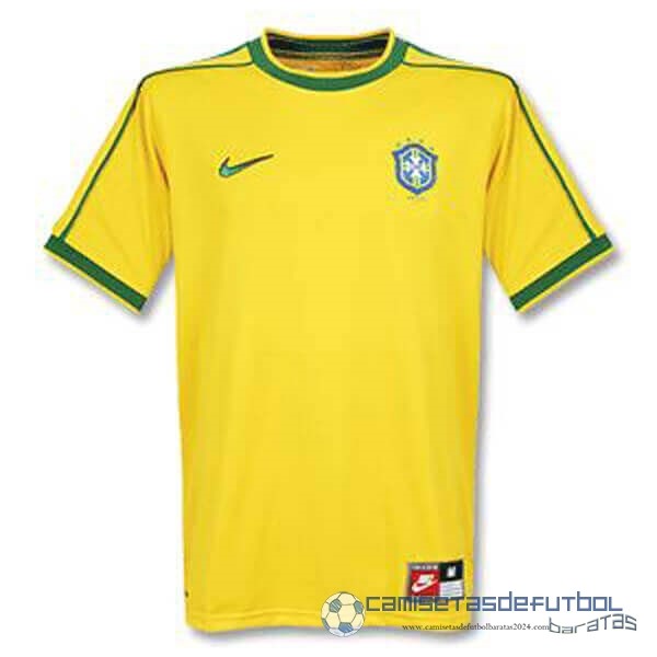 Casa Camiseta Brasil Retro Equipación 1998 Amarillo