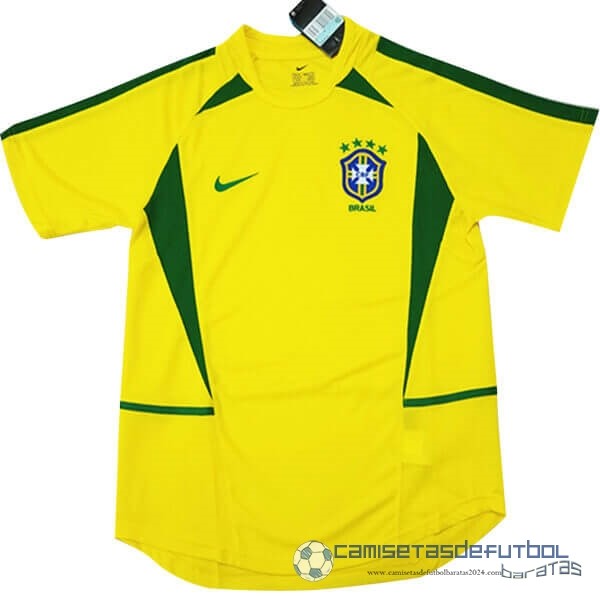Casa Camiseta Brasil Retro Equipación 2002 Amarillo
