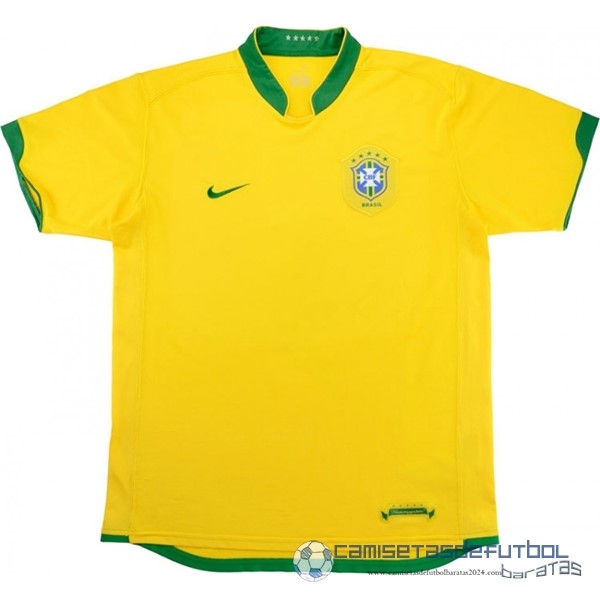 Casa Camiseta Brasil Retro Equipación 2006 Amarillo