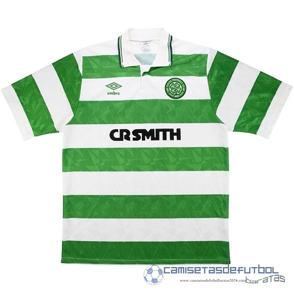Casa Camiseta Celtic Retro Equipación 1989 1991 Verde