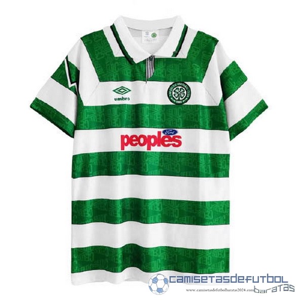 Casa Camiseta Celtic Retro Equipación 1991 1992 Verde