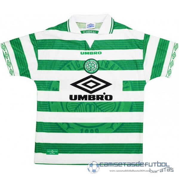 Casa Camiseta Celtic Retro Equipación 1997 1999 Verde