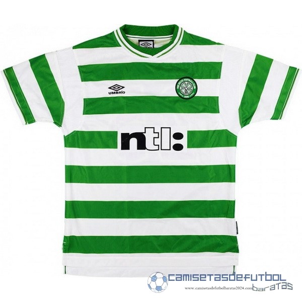 Casa Camiseta Celtic Retro Equipación 1999 2001 Verde