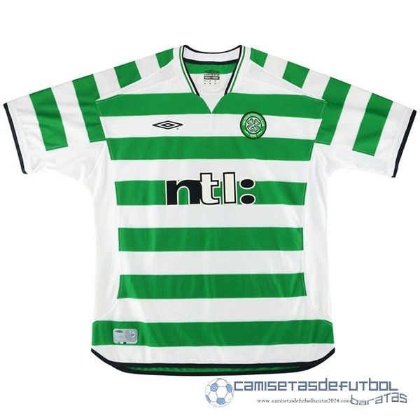Casa Camiseta Celtic Retro Equipación 2001 2003 Verde