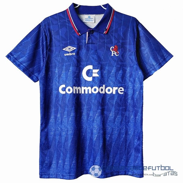 Casa Camiseta Chelsea Retro Equipación 1989 1991 Azul