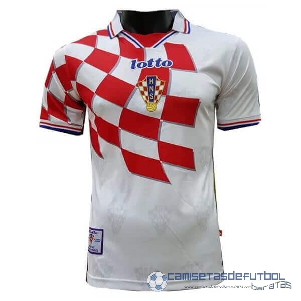 Casa Camiseta Croacia Retro Equipación 1998 Blanco
