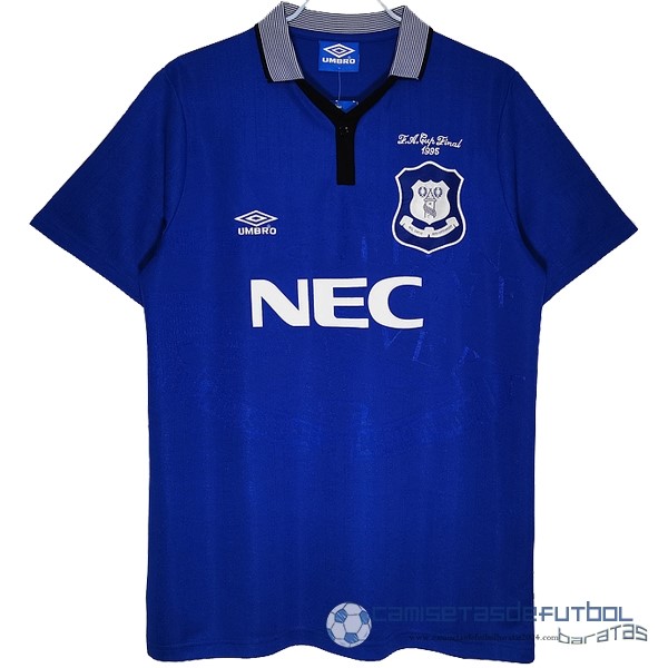 Casa Camiseta Everton Retro Equipación 1995 Azul