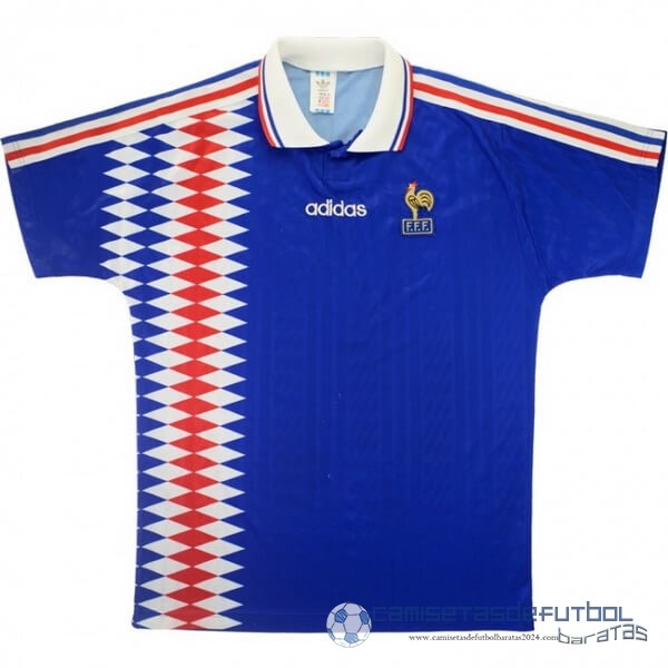 Casa Camiseta Francia Retro Equipación 1994 Azul