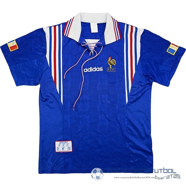 Casa Camiseta Francia Retro Equipación 1996 Azul