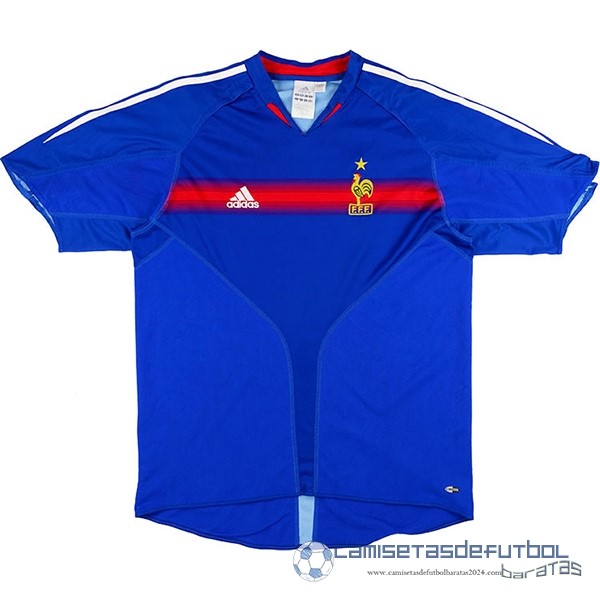 Casa Camiseta Francia Retro Equipación 2004 Azul