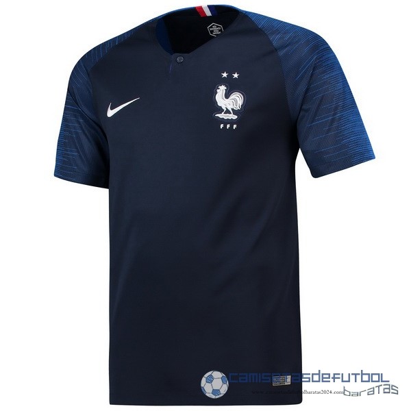 Casa Camiseta Francia Retro Equipación 2018 Azul
