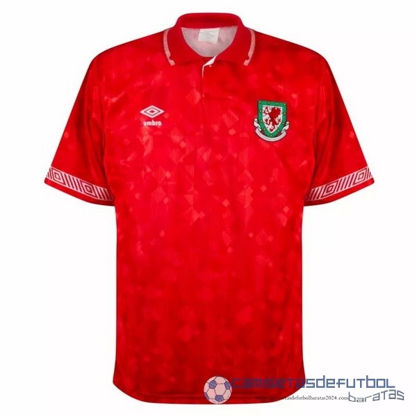 Casa Camiseta Gales Retro Equipación 1991 Rojo