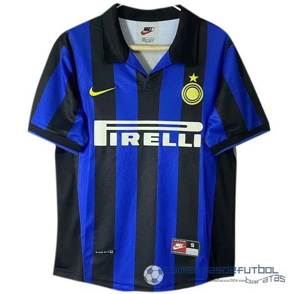 Casa Camiseta Inter Milán Retro Equipación 1998 1999 Azul