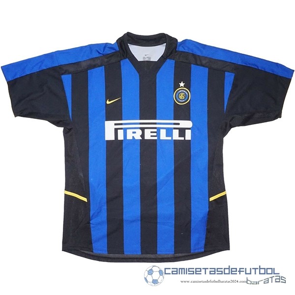 Casa Camiseta Inter Milán Retro Equipación 2002 2003 Azul