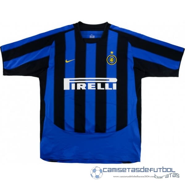 Casa Camiseta Inter Milán Retro Equipación 2003 2004 Azul