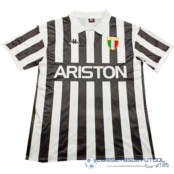 Casa Camiseta Juventus Retro Equipación 1984 Negro Blanco