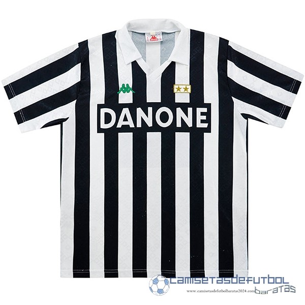 Casa Camiseta Juventus Retro Equipación 1992 1994 Negro Blanco
