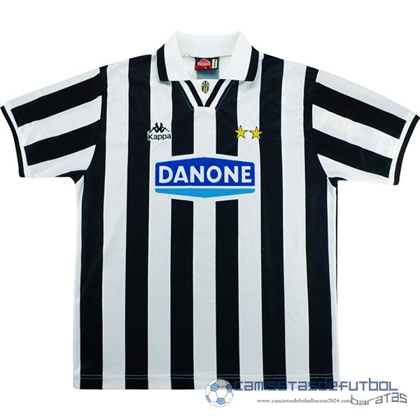 Casa Camiseta Juventus Retro Equipación 1994 1995 Negro Blanco